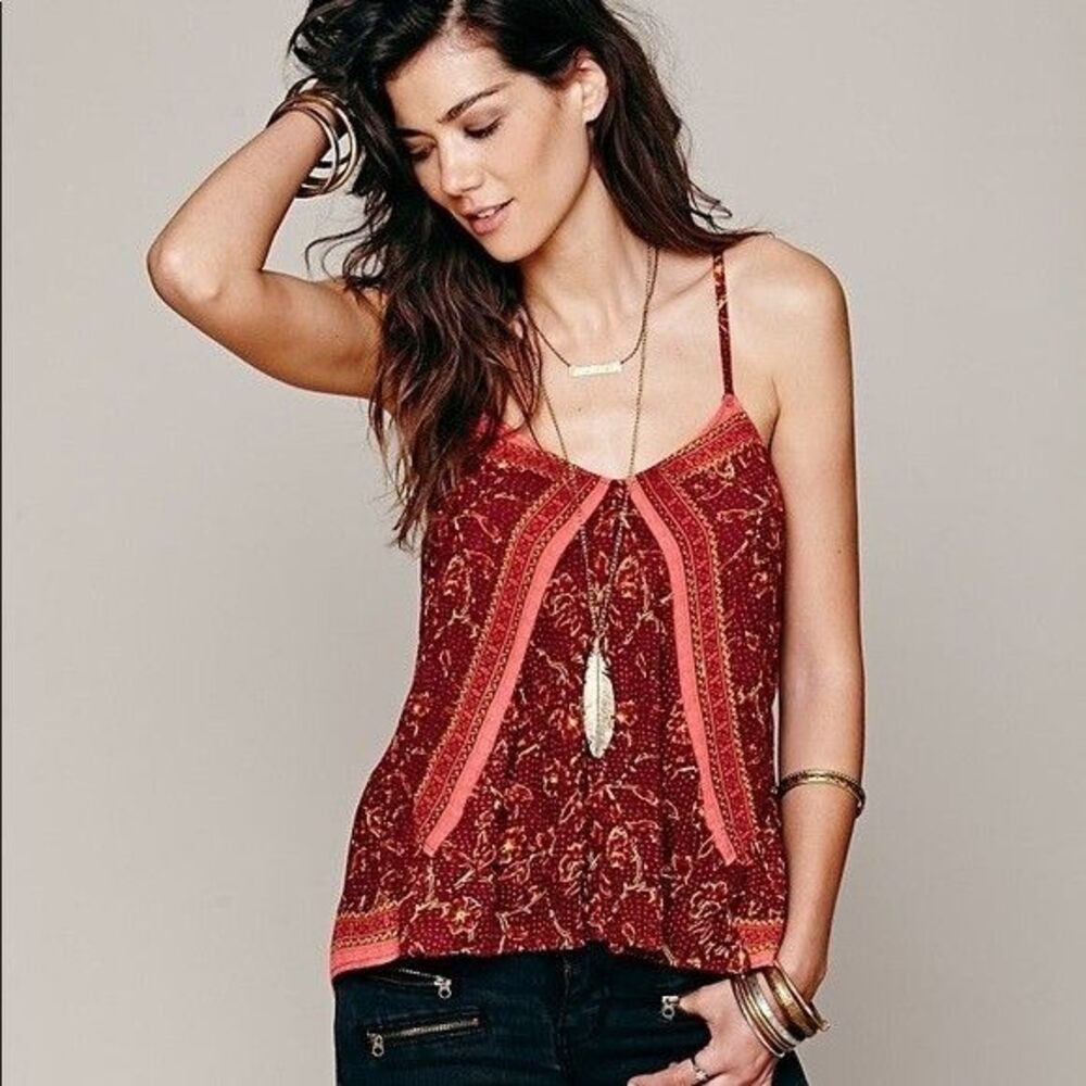 Free People Living Large Floral Camisole Top Size Small Boho
